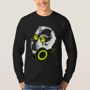 Aap DJ Met Koptelefoon En Zonnebril Feest T-shirt