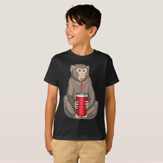aap Drink mok T-shirt (Voorkant volledig)