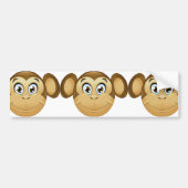 aap emoji bumpersticker (Voorkant)