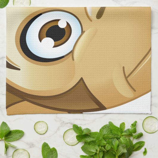 aap emoji theedoek (Gevouwen)