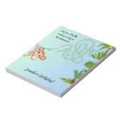 Aap en bananen doolhof verjaardagsfeestjes notitie notitieblok (Gedraaid)