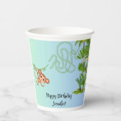 Aap en bananen doolhof verjaardagspapier bekers (Voorkant)