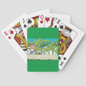 Aap en slak in een tropisch Oerwoud Pokerkaarten (Achterkant)