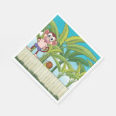 Aap en slak in een tropisch Oerwoud Servet (Hoek)