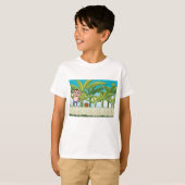 Aap en slak in een tropisch Oerwoud T-shirt (Voorkant volledig)