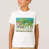 Aap en slak in een tropisch Oerwoud T-shirt (Voorkant)