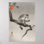 aap en vruchten, Japanse retro Poster (Voorkant)