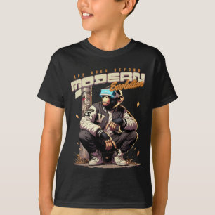 Aap gaat verder dan moderne evolutie t-shirt