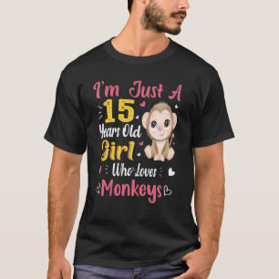 Aap Gewoon een meisje die houdt van apen 15e verja T-shirt