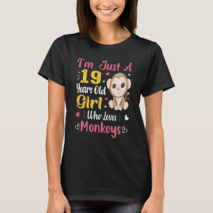 Aap Gewoon een meisje die houdt van apen 19e verja T-shirt