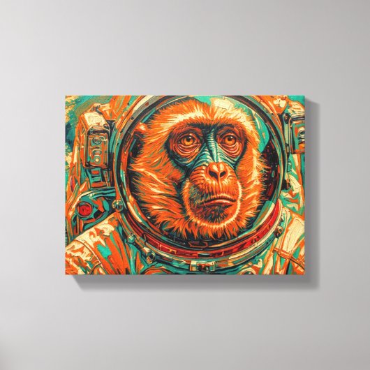 Aap ging naar de hemel canvas afdruk (Voorkant)
