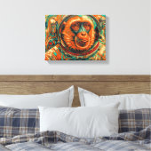 Aap ging naar de hemel canvas afdruk (Insitu (Slaapkamer))