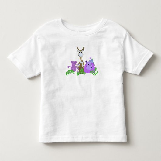 aap, Giraffe en hippo Kinder Shirts (Voorkant)