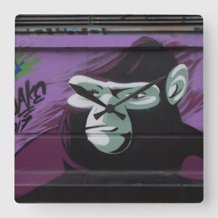 Aap Graffiti Vierkante Klok