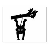 aap hangende groene boom 	rubberstempel (Afrduk)