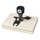 aap hangende groene boom 	rubberstempel (Stempel)