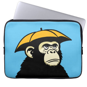 Aap houdt niet van regen laptop sleeve