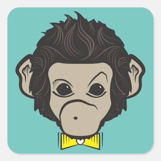 aap identica vierkante sticker (Voorkant)