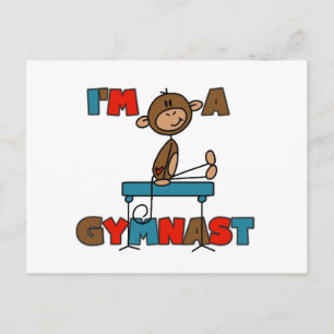 Aap Ik ben een Gymnast Briefkaart