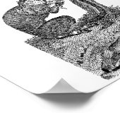  aap-illustratie - 1800 apen poster (Hoek)