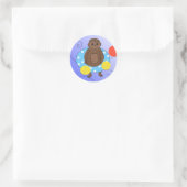 aap in de pools ronde sticker (Tas)