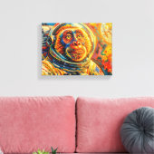 AAP IN DE RUIMTE 7 CANVAS AFDRUK (Insitu (Woonkamer))