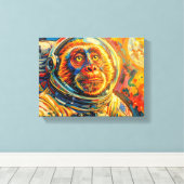 AAP IN DE RUIMTE 7 CANVAS AFDRUK (Insitu (Houten vloer))