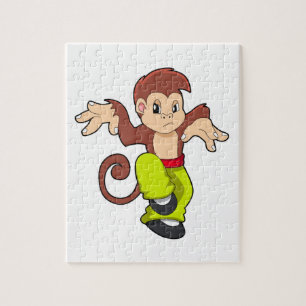 aap in de vechtsport Kungfu Legpuzzel