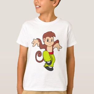 aap in de vechtsport Kungfu T-shirt