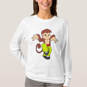 aap in de vechtsport Kungfu T-shirt