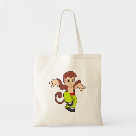 aap in de vechtsport Kungfu Tote Bag (Voorkant)