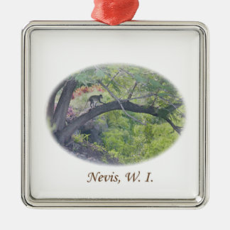 aap in een boom metalen ornament