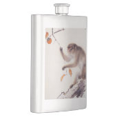 aap in een Persimmon-boom Heupfles (Rechts)