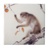 aap in een Persimmon-boom Tegeltje (Voorkant)