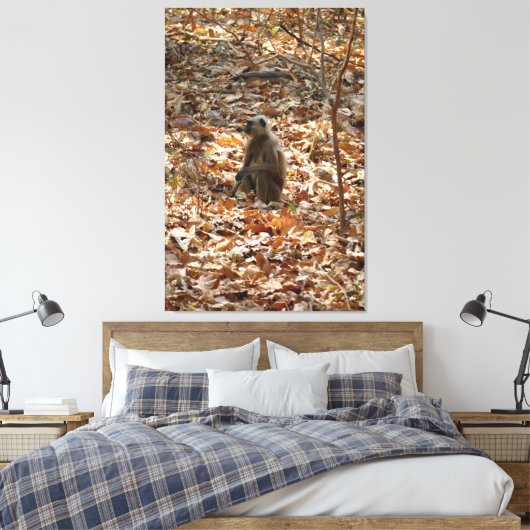 aap in het droge seizoen canvas afdruk (Insitu (Slaapkamer))