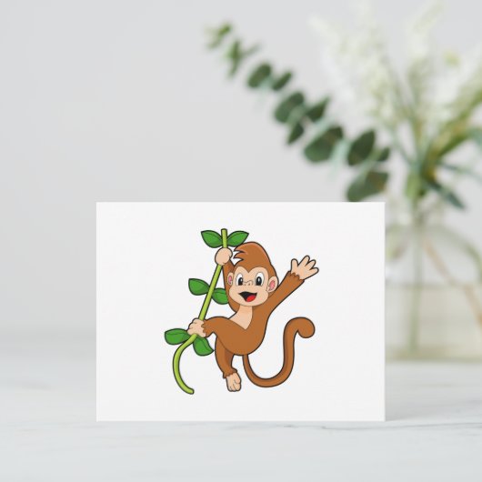 aap in het Oerwoud Briefkaart (Staand voorkant)