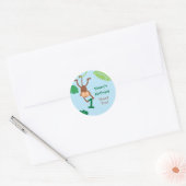 Aap in het Oerwoud Eerste Verjaardagsgunst Sticker (Envelop)