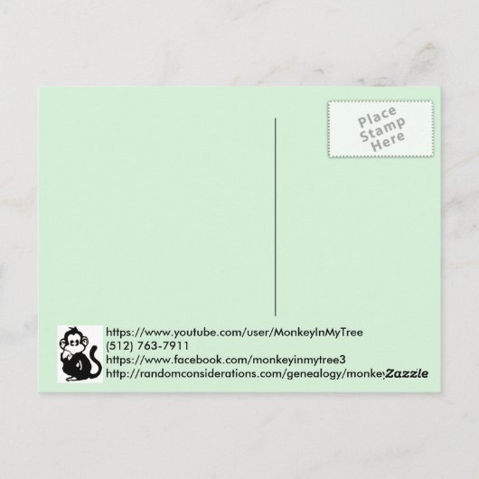 aap in mijn Briefkaarten (Achterkant)