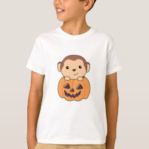 aap in pompoenen Oranje Koalas Halloween apen T-shirt
