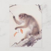 Aap Japans schilderij Chinese Zodiac Verjaardag P Feestdagenkaart (Voorkant)