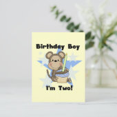 Aap Jongen 2e Verjaardag Tshirts en geschenken Briefkaart (Staand voorkant)