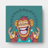 Aap lachend fotoplaat (Voorkant)