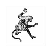 Aap, Mandala Monkey Art Wood Art Stamp Rubberstempel (Afrduk)