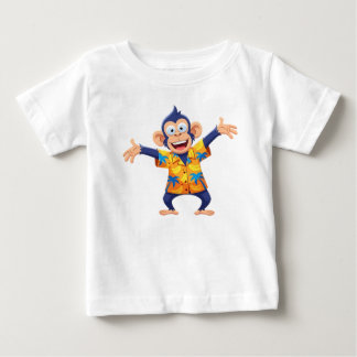 Aap mascotte in tropisch Hawaïaans shirt