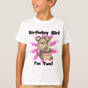 Aap Meisje 2e Verjaardag Tshirts en geschenken