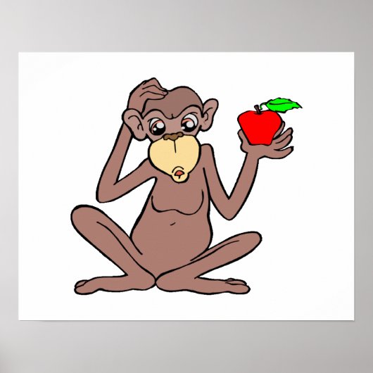 aap met Apple Poster (Voorkant)