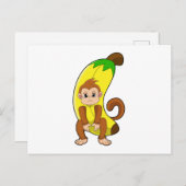Aap met banaan briefkaart (Voorkant / Achterkant)