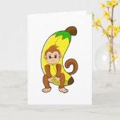 Aap met banaan kaart (Gele Bloem)