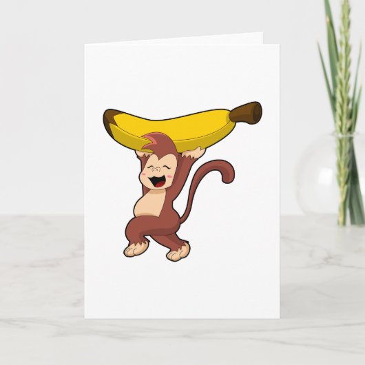 Aap met banaan kaart (Voorkant)