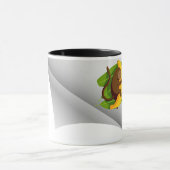 Aap met banaan onder de patch mok (Midden)